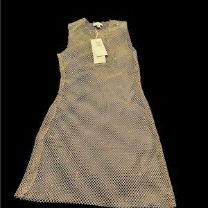 Chic Sleeveless Mesh Mini Dress XS